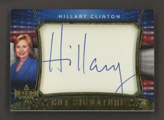 2016 Decision Gold Foil Hillary Clinton Cut Signature Auto
