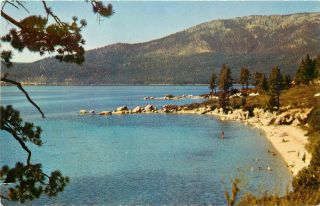 Old Chrome Postcard Ah B843 A Scene On The North Shore Of Lake Tahoe Nevada Cal