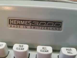 Hermes 3000 Typewriter Made In Switzerland 6