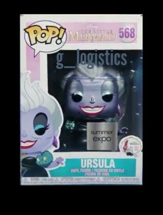 FUNKO POP THE LITTLE MERMAID METALLIC URSULA.  D23 EXPO SHARED EXCLUSIVE.  IN HAND 6