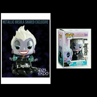 FUNKO POP THE LITTLE MERMAID METALLIC URSULA.  D23 EXPO SHARED EXCLUSIVE.  IN HAND 7