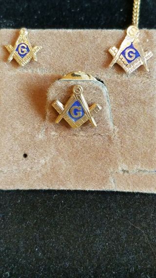 Vintage Masonic Tie Pin U Get All 3.  Estate
