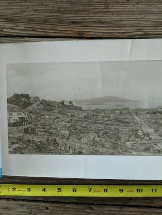 The Burning of San Francisco 1906 Historic Panoramic.  During and Post Burning. 2