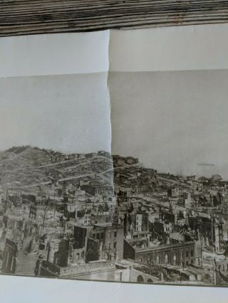 The Burning of San Francisco 1906 Historic Panoramic.  During and Post Burning. 3