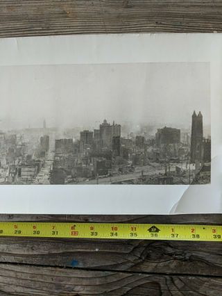 The Burning of San Francisco 1906 Historic Panoramic.  During and Post Burning. 4