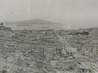 The Burning of San Francisco 1906 Historic Panoramic.  During and Post Burning. 7