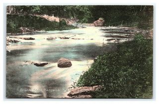 Two Vintage Postcards Hand Colored Sedgwick Rock Richmond In Wayne County G10