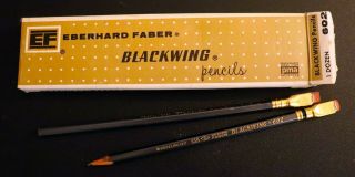 Vintage Eberhard Faber Blackwing 602 Wooden Pencil,  Box Unsharpened Blackband