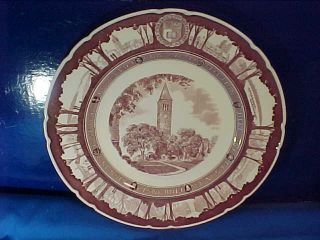 1933 Cornell University Wedgwood Plate W Library Tower Image 10 "