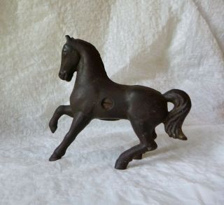 Vintage Cast Iron Horse Pony Coin Penny BANK Statue Figurine Paperweight 2