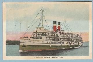 S.  S.  Kingston Canada Steamship Lines Postcard.