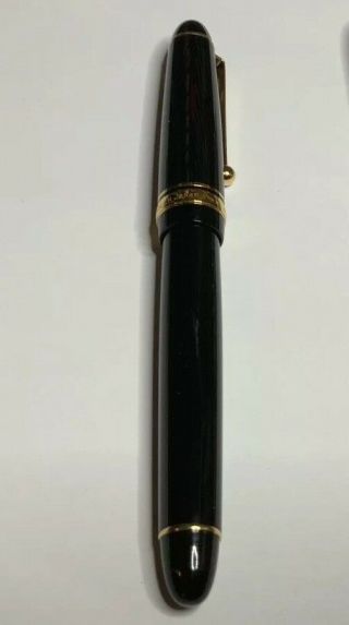 Pilot Namiki Fountain Pen Custom 742,  Black Body,  Fa Nib