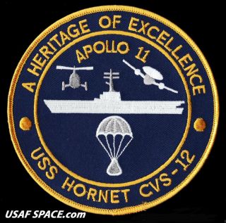 Apollo 11 Recovery Ship - Uss Hornet Cvs - 12 - A Heritage Of Excellence 5 " Patch