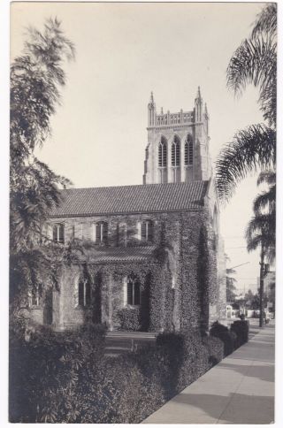 Rppc Santa Barbara Ca Trinity Episcopal Church State St Circa 1930 B9