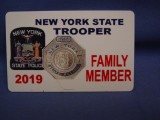 2019 Nysp York State Police Card Family Member Pba Fop