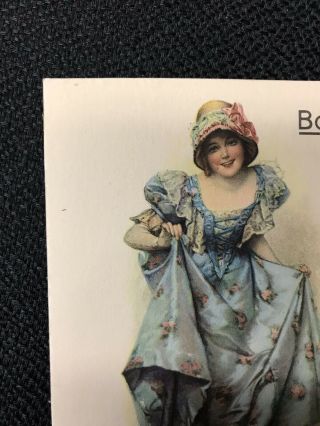 The Bontex Girl Sewing Blue Dress Paris Texas Advertising Postcard Unposted 2