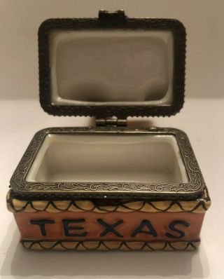 Texas_Hinged Trinket Box_Souvenir_Gift_Collectible Keepsake_Armadillo_Star_Decor 5
