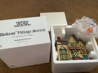 Department 56 Heritage Dickens Village Series " J.  D.  Nichols Toy Shop " 58328