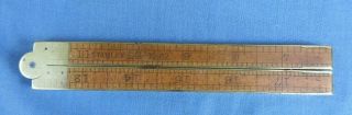 Vintage Brass Bound Stanley Number No.  62 Boxwood 24 " Folding Ruler