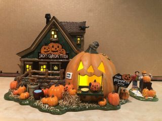 Department 56 Snow Village Halloween Jack’s Pumpkin Carving Studio