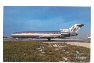 Postcard American Airlines Boeing 727 - 227 Advanced