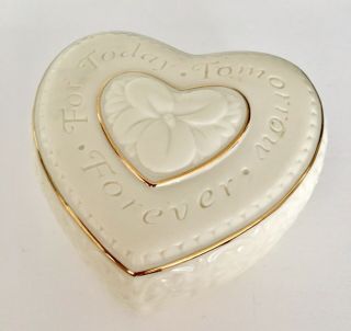 Classic Lenox Musical Sentiment Box 24kt For Today Tomorrow Forever