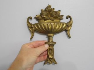 Vintage Brass Ornate Urn Bowl Design Wall Decor Ormolu?