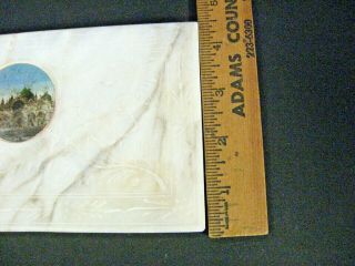 Antique Venice Italy Marble Paperweight Shaped Like Book reverse painted picture 8