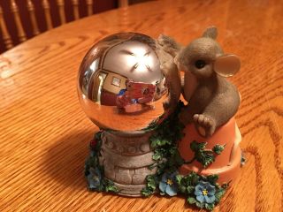 Charming Tails “i See Myself In You” 98/320 Mouse Figurine Garden Gazing Ball