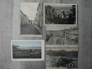 Tenerife 5 Vintage Postcards - Santa Cruz Laguna Street Scene Calle De La Marina