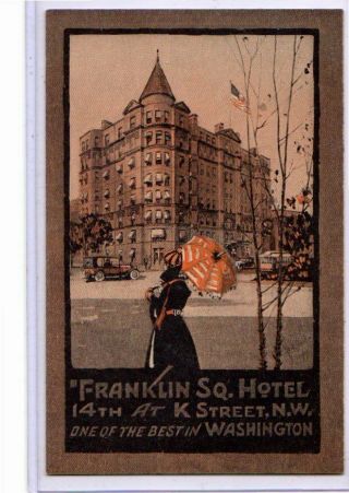 Advertising Postcard - Franklin Square Hotel Washington Dc Poster Style