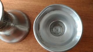 RARE Konge Tinn Pewter Candle Holders (Pair) Made in Norway 3