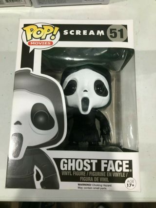 Authentic Funko Pop Vinyl Ghost Face 51 Scream Pop Movies Horror Scary Retired