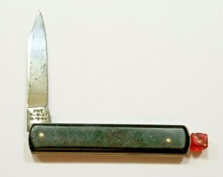 Rare G.  Schrade Pull Ball Dice Knife Pat 11/9/27 - 10/19/44 Estate Find