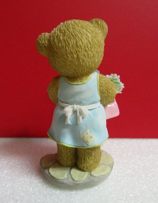Cherished Teddies Teddy Bear Girl with BOUQUET of FLOWERS Robyn Figurine 3