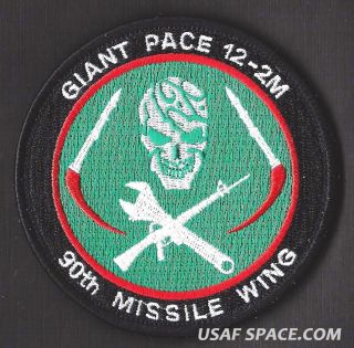 Usaf 90th Missile Wing - Giant Pace 12 - 2m - Peacekeeper - Warren Afb Patch