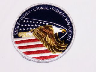 Engle Covey Lounge Fisher Van Hoften 4 " Space Shuttle Mission Patch Sts - 51i