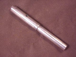 EDWARD TODD ALL STERLING SILVER RING PEN.  LINED PANELS,  ED 14K NIB,  ROUGH COND. 2