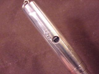 EDWARD TODD ALL STERLING SILVER RING PEN.  LINED PANELS,  ED 14K NIB,  ROUGH COND. 4
