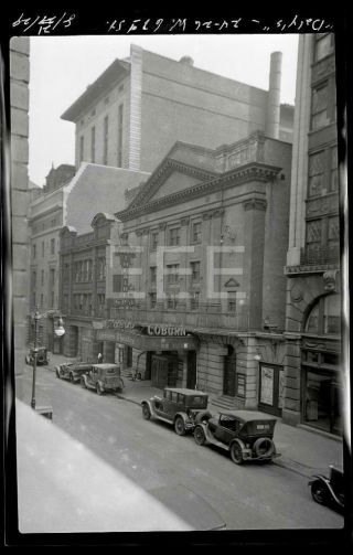 1929 Coburn Theatre W 63rd St Manhattan Nyc York City Old Photo Negative H93