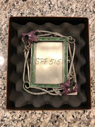 Jay Strongwater Picture Frame Bee & Flower 4