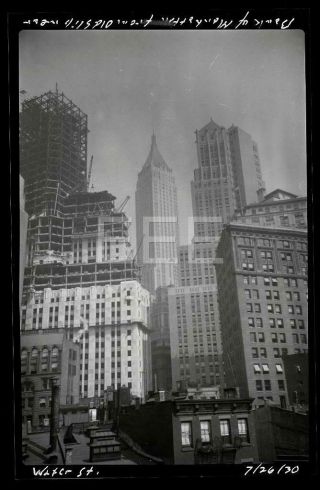 1930 Water St Bank Of Manhattan Nyc York City Old Photo Negative H95