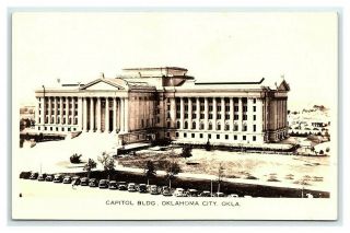 Vintage Postcard Rppc Capitol Building Oklahoma City Oklahoma I1