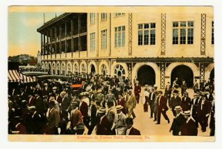 Pittsburg Pa - Entrance To Forbes Field - 1912 Vintage Postcard - Baseball Stadium