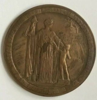 Rare 1916 Indiana Centennial 1816 - 1916 Bronze Medal 2 1/2” 142 3
