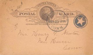 Durham,  Ct 1890 Clear Strike Of Fancy Cancel On Government Postal Card
