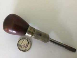Vintage Goodall - Pratt Ratchet Screwdriver Mass,  Usa Rare Small Wood Tool