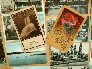 25 Postcards All from NEWPORT & Lake Sebasticook Maine ME Penobscot Co.  2 rppc 2