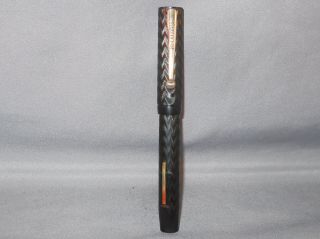 Sheaffer Black Chased Hard Rubber Lever Fill Fountain Pen - - Flexible Fine