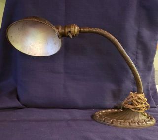 Vintage Goose Neck Desk Lamp By Aladdin 50 Mfg Co Muncie Indiana Usa